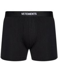 Vetements - Ondergoed ,Zwart ,Katoen Logo Boxer Briefs - Lyst