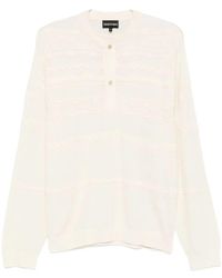 Emporio Armani - Sweater Henley Collar - Lyst