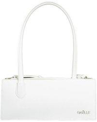 Gaelle Paris - Weiße Schultertasche Mit Metall-Logo - Lyst