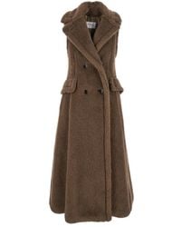 Max Mara - Mouwloze Jas Met Brede Klassieke Revers - Lyst