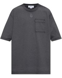 McQueen - Tops ,Zwart ,Katoen T-Shirt Met Logo - Lyst