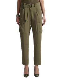 Barbara Bui - Broeken ,Groen ,Luxe Khaki Broek Montpellier Coqueline Stijl - Lyst
