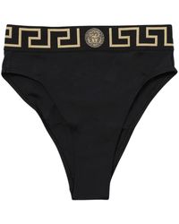 Versace - High Waist Bikini Greek Key Band - Lyst