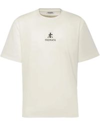 Premiata - Tops ,Wit ,Katoen Wit T-Shirt Met Centraal Logo - Lyst