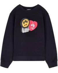 Barrow - Vintage Print Sweatshirt Met Strass - Lyst