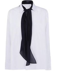 Sacai - Overhemden ,Wit ,Shirts - Lyst