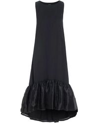 Bitte Kai Rand - Schwarzes A-Linien-Kleid Mit Rüschen Saum - Lyst