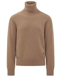 Ami Paris - Truien & Vesten ,Denim Ami De Cœur Turtleneck Trui - Lyst