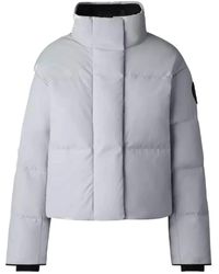 Canada Goose - Jassen ,Grijs ,Katoen Zilveren Pufferjas Grandview Stijl - Lyst
