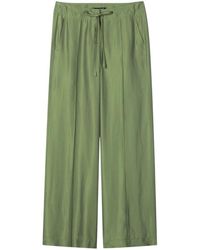 Luisa Cerano - Zijden En Viscose Broek Met Strikceintuur - Lyst