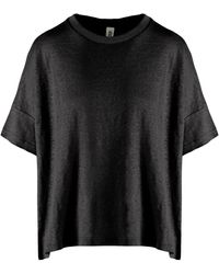 Bomboogie - Loose Fit T-Shirt Van Linnen Jersey - Lyst