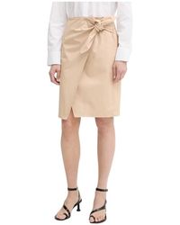 Isabelle Blanche - Rokken ,Katoen Asymmetrische Mini Wikkelrok - Lyst