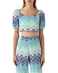 MC2 Saint Barth - Overhemden ,Blauw ,Katoen Stijlvolle Top Delia - Lyst