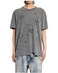 ANCELLM - Tops ,Grijs ,Katoen Botanical Tee - Lyst