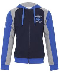 Lacoste - Hoodies & Sweatvesten ,Blauw ,Wol Blauwe Sweater - Lyst