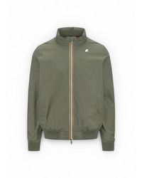 K-Way - Jassen ,Groen ,Nylon Stretch Nylon Jersey Jas - Lyst