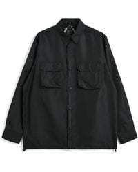 Taion - Omkeerbaar Nylon Overhemd Met Franse Kraag - Lyst