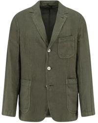 Aspesi - Jassen ,Groen ,Linnen Samuraki Blazer - Lyst