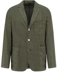 Aspesi - Jassen ,Groen ,Linnen Samuraki Blazer - Lyst