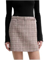 Theory - Rokken ,Roze ,Tweed Tweed A-Lijn Minirok - Lyst