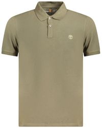 Timberland - Grünes Slim Fit Polo Shirt Mit Logo - Lyst