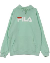 Fila - Hoodies & Sweatvesten ,Groen ,Katoen Groene Kangoeroe Hoodie Lange Mouw Sweatshirt - Lyst