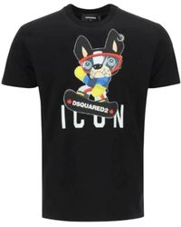DSquared² - Bulldog skate graphic t-shirt - Lyst
