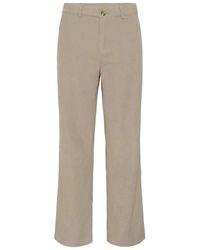 Cream - Wide Trousers - Lyst