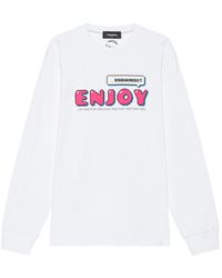 DSquared² - T-Shirt Met Lange Mouwen - Lyst