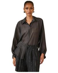 Souvenir Clubbing - Transparant Shirt Met Kralen Kraag - Lyst