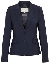 Inwear - Jassen ,Blauw ,Wol Marineblauwe Blazer - Lyst