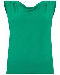 Alberta Ferretti - Tops ,Groen ,Polyester Top Zonder Mouwen Groen - Lyst