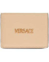 Versace - Accessoires ,Katoen Tag Leren Portemonnee - Lyst