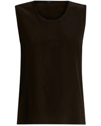 Kiton - Tops ,Zwart ,Zijden Top - Lyst