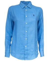 Polo Ralph Lauren - Camisa de lino con cuello puntiagudo - Lyst