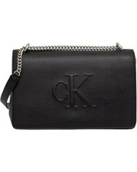 Calvin Klein - Elegante Umhängetasche Mit Klappe Und Kette - Lyst