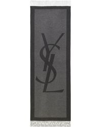 Saint Laurent - Accessoires ,Grijs ,Cassandre Sjaal - Lyst