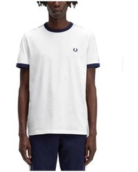 Fred Perry - Klassisches es Kurzarm-T-Shirt - Lyst