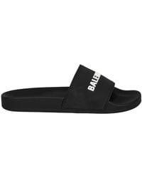 Balenciaga - Pool slide sandale mit kontrastierendem logo - Lyst