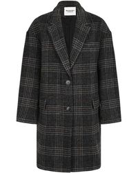 Isabel Marant - Grijze Limiza Jas Met Knoopsluiting - Lyst