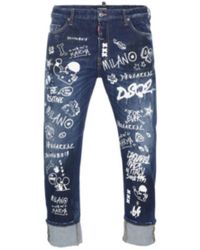 DSquared² - Klassische Blaue Slim Fit Herren Jeans - Lyst