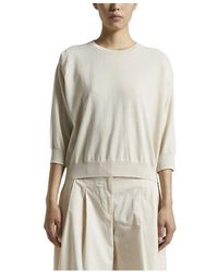 Peserico - Reine Baumwolle Crêpe-Tricot-Pullover - Lyst