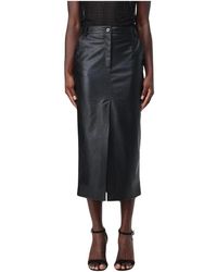 Pinko - Leather Skirts - Lyst
