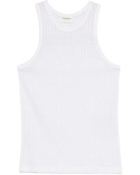 Closed - Pointelle Knit Racerback Top - Lyst