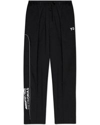 Y-3 - Broeken ,Zwart ,Polyester Kr 2343 Trainingsbroek - Lyst