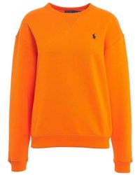 Ralph Lauren - Sweatshirt mit logo-stickerei - Lyst