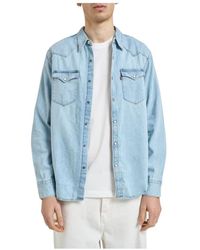 Levi's - Overhemden ,Blauw ,Katoen Barstow Western Shirt - Lyst
