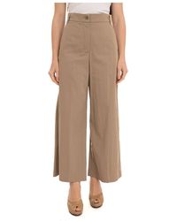Weekend by Maxmara - Broeken ,Katoen Wkdronco Cropped Trousers - Lyst