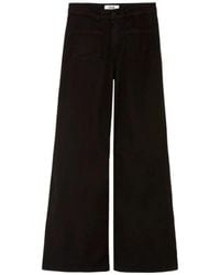 Five Jeans - Broeken ,Zwart ,Katoen Lucie Wide Broeken - Lyst