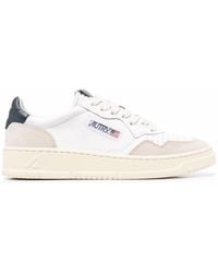 Autry - Weiße Leder Sneaker Mit Logo-Patch Und Schnürung - Lyst